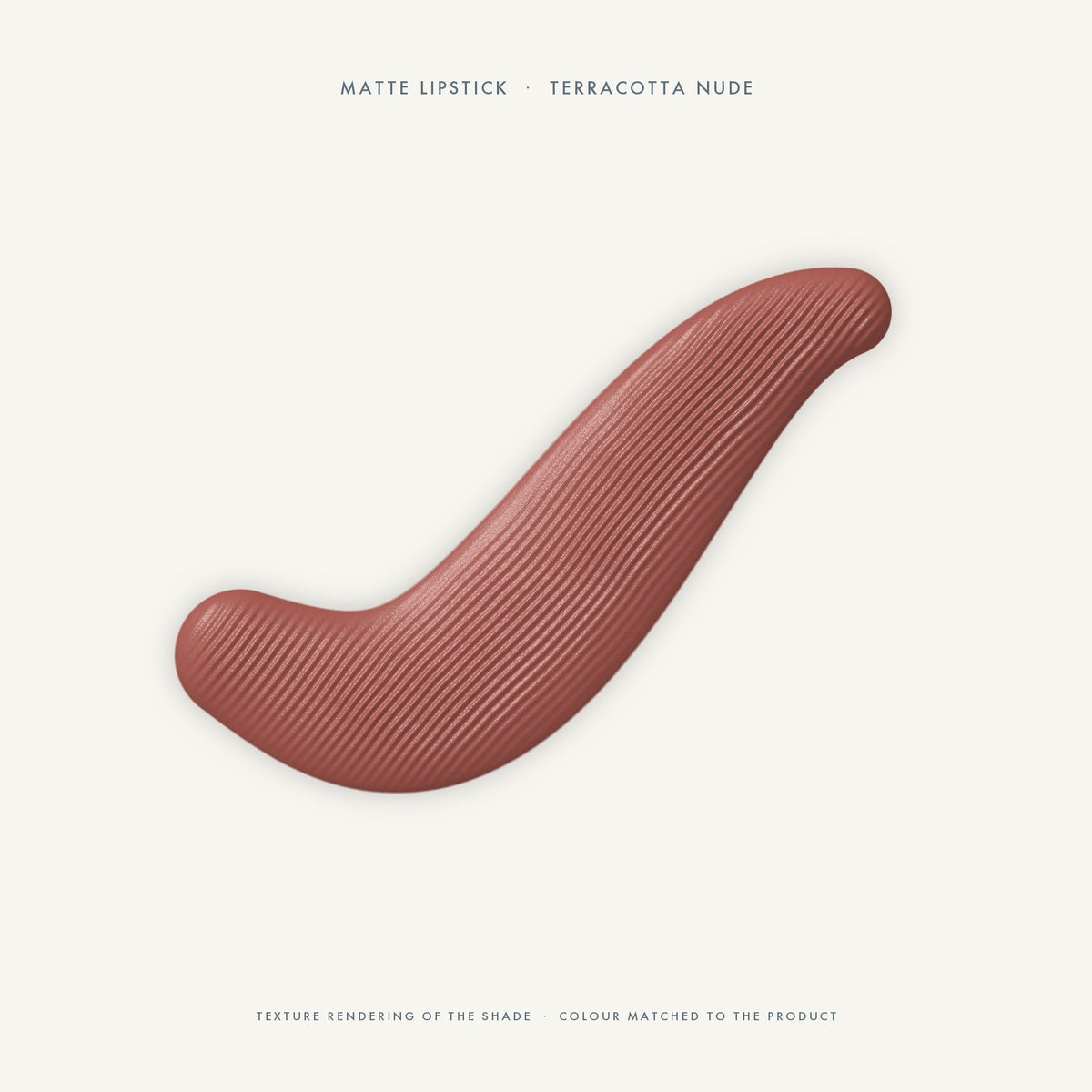 Ojen® N°100 Matte Lipstick, Terracotta Nude — texture swatch