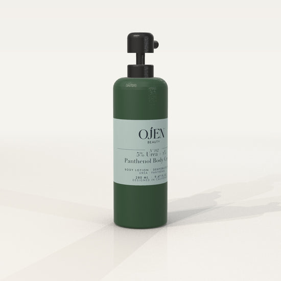 Ojen® N°102 5% Urea + 2% Panthenol Body Cream (Green Bottle) — angled view