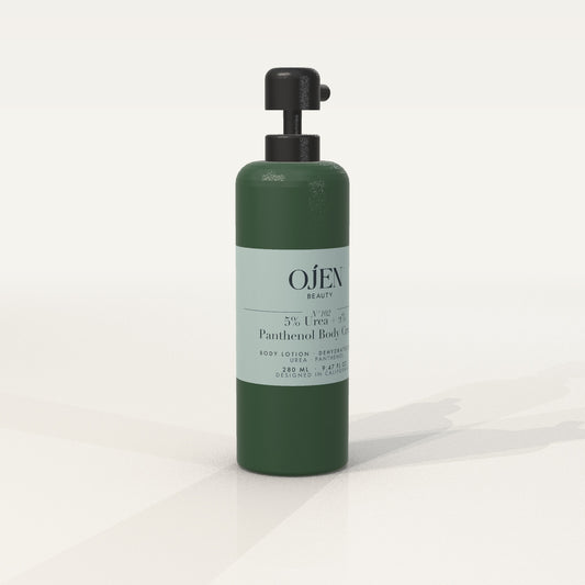 Ojen® N°102 5% Urea + 2% Panthenol Body Cream (Green Bottle) — angled view