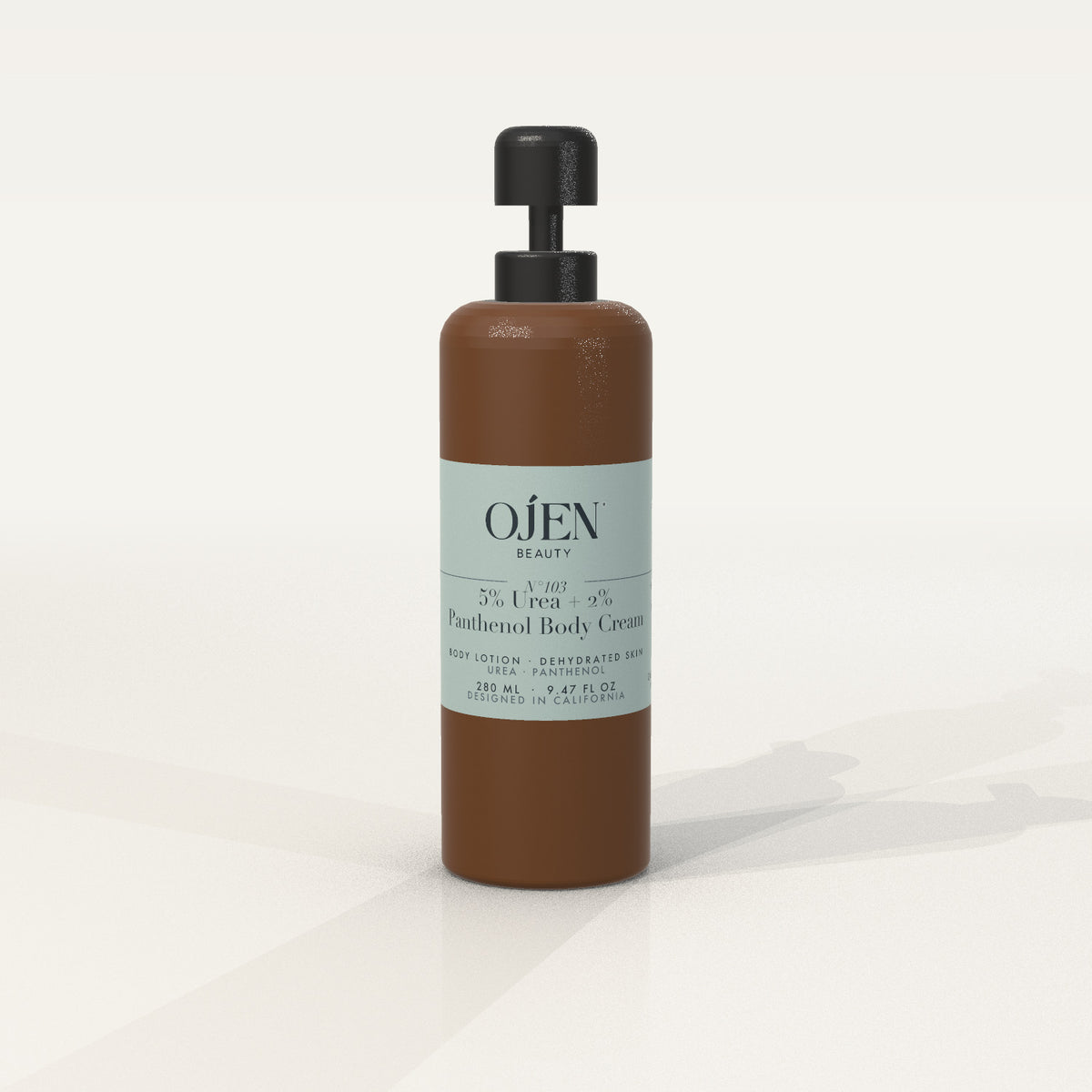 Ojen® N°103 5% Urea + 2% Panthenol Body Cream (Amber Bottle) — front