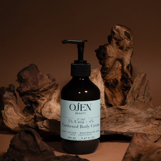 Ojen® N°103 5% Urea + 2% Panthenol Body Cream (Amber Bottle) — in situ