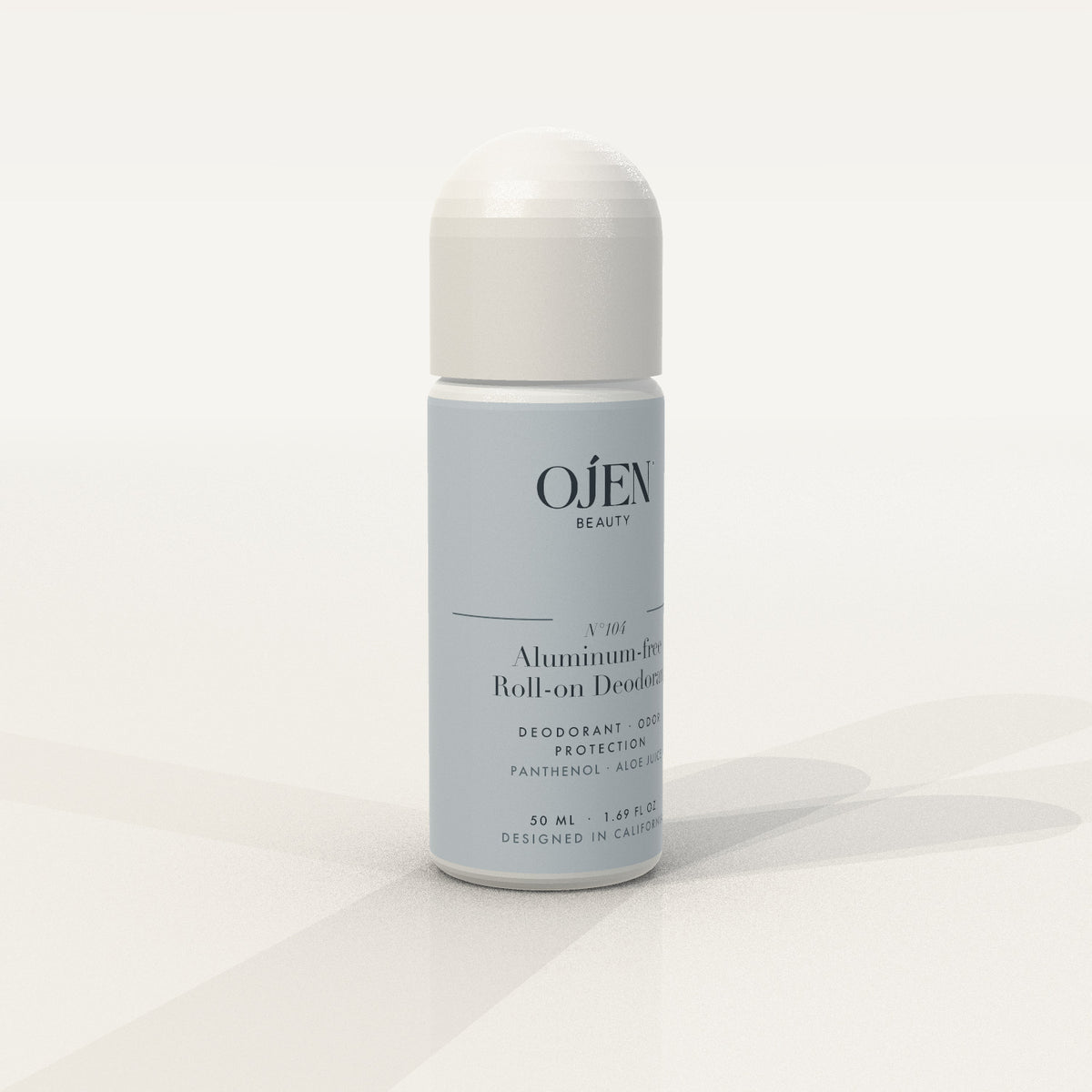 Ojen® N°104 Aluminum-free Roll-on Deodorant (White) — angled view