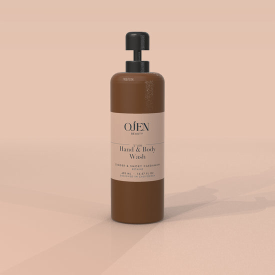 Ojen® N°109 Hand & Body Wash, Ginger & Smoky Cardamom (Amber Bottle) — colour story