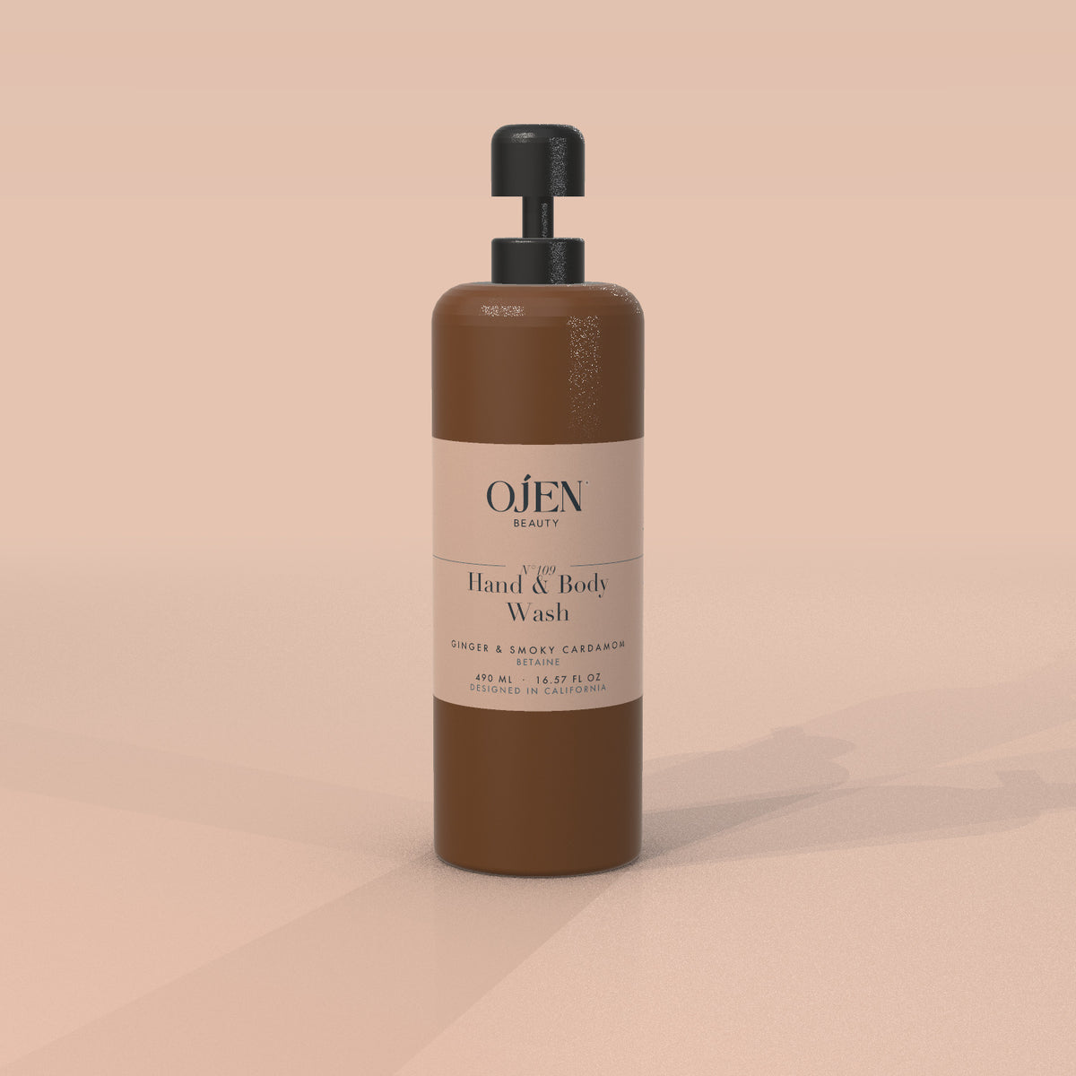 Ojen® N°109 Hand & Body Wash, Ginger & Smoky Cardamom (Amber Bottle) — colour story