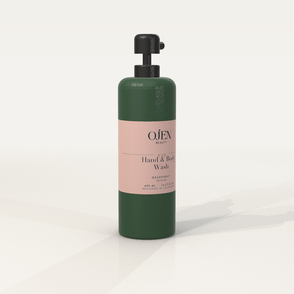 Ojen® N°112 Hand & Body Wash, Grapefruit (Green Bottle) — angled view