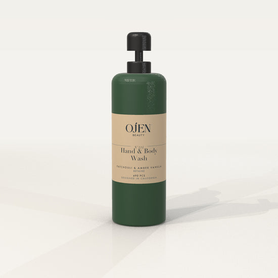 Ojen® N°114 Hand & Body Wash, Patchouli & Amber Vanilla (Green Bottle) — front