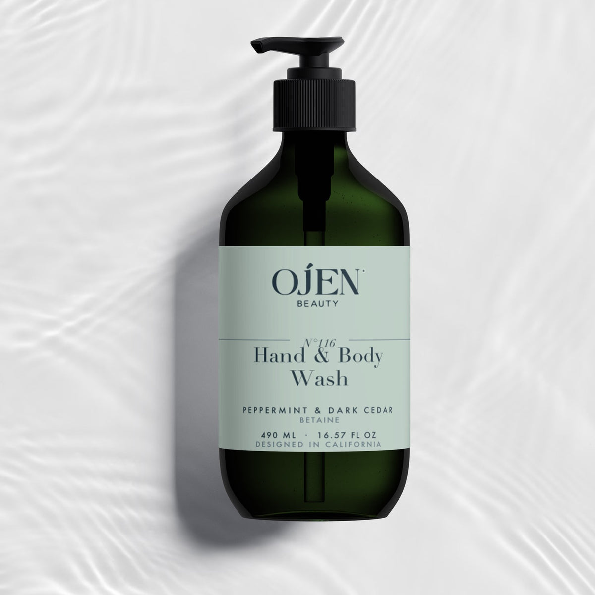 Ojen® N°116 Hand & Body Wash, Peppermint & Dark Cedar (Green Bottle) — studio