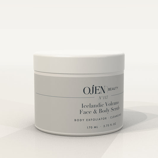 Ojen® N°117 Icelandic Volcano Face & Body Scrub — angled view