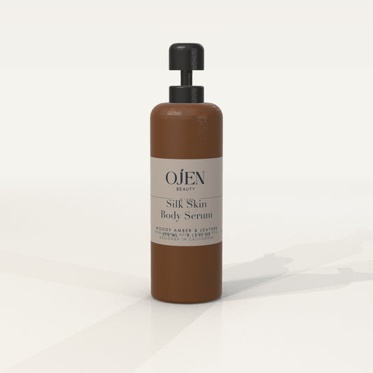 Ojen® N°122 Silk Skin Body Serum, Woody Amber & Leather — front