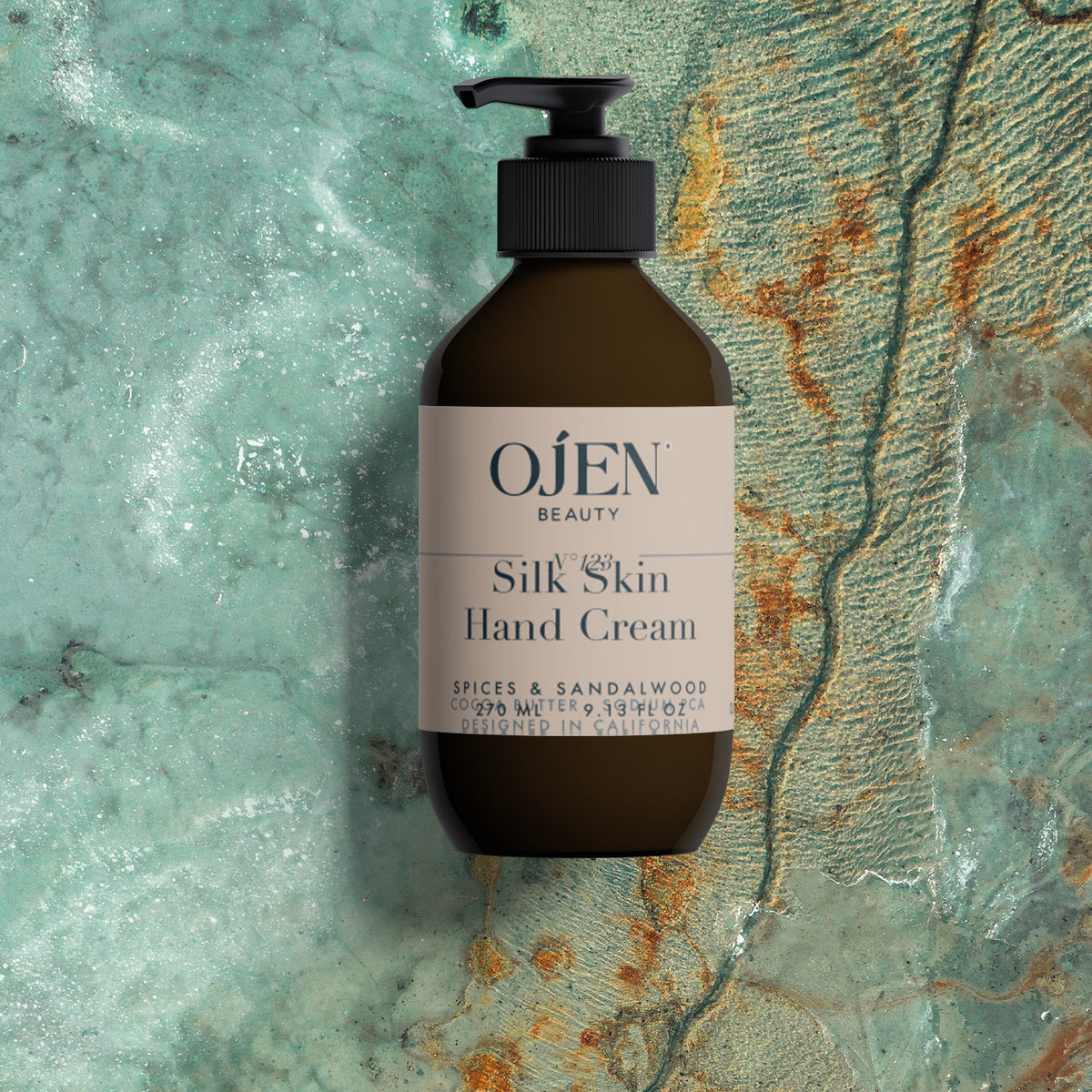 Ojen® N°123 Silk Skin Hand Cream, Spices & Sandalwood — lifestyle