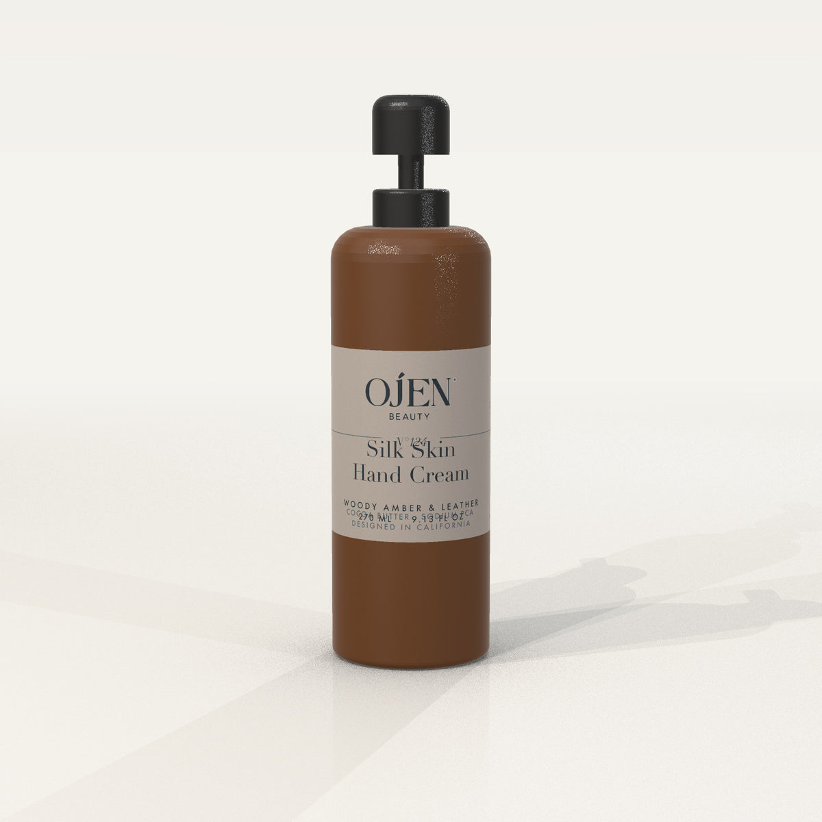Ojen® N°124 Silk Skin Hand Cream, Woody Amber & Leather — front