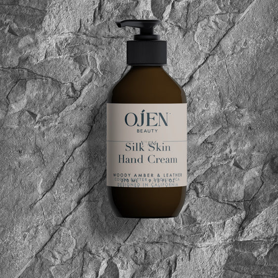 Ojen® N°124 Silk Skin Hand Cream, Woody Amber & Leather — lifestyle