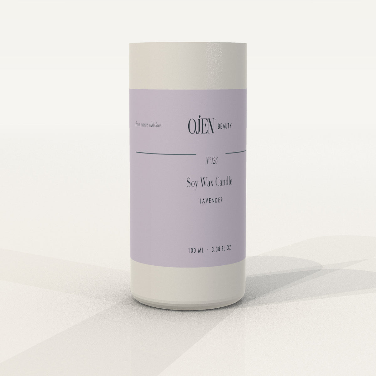Ojen® N°126 Soy Wax Candle, Lavender — angled view