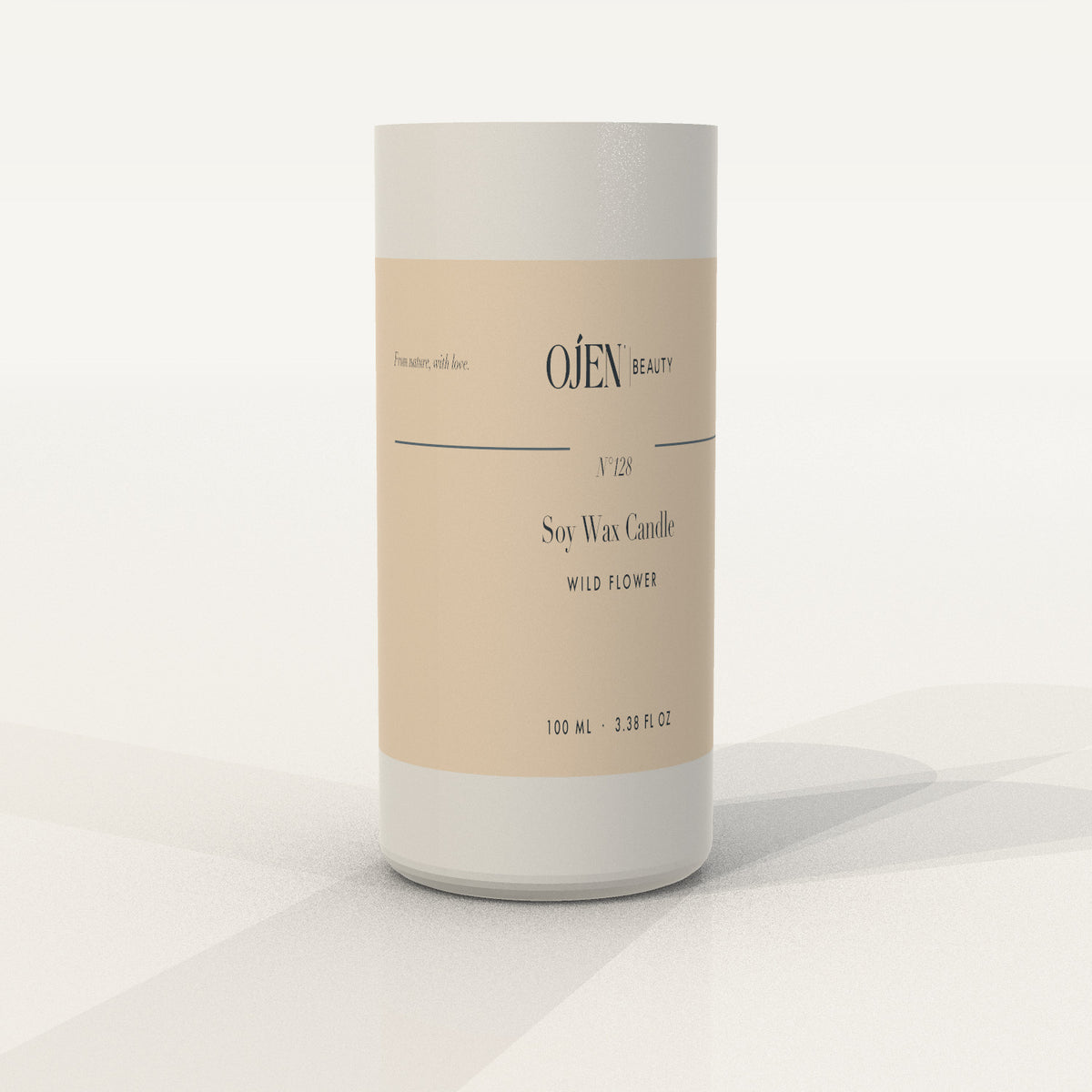 Ojen® N°128 Soy Wax Candle, Wild Flower — angled view
