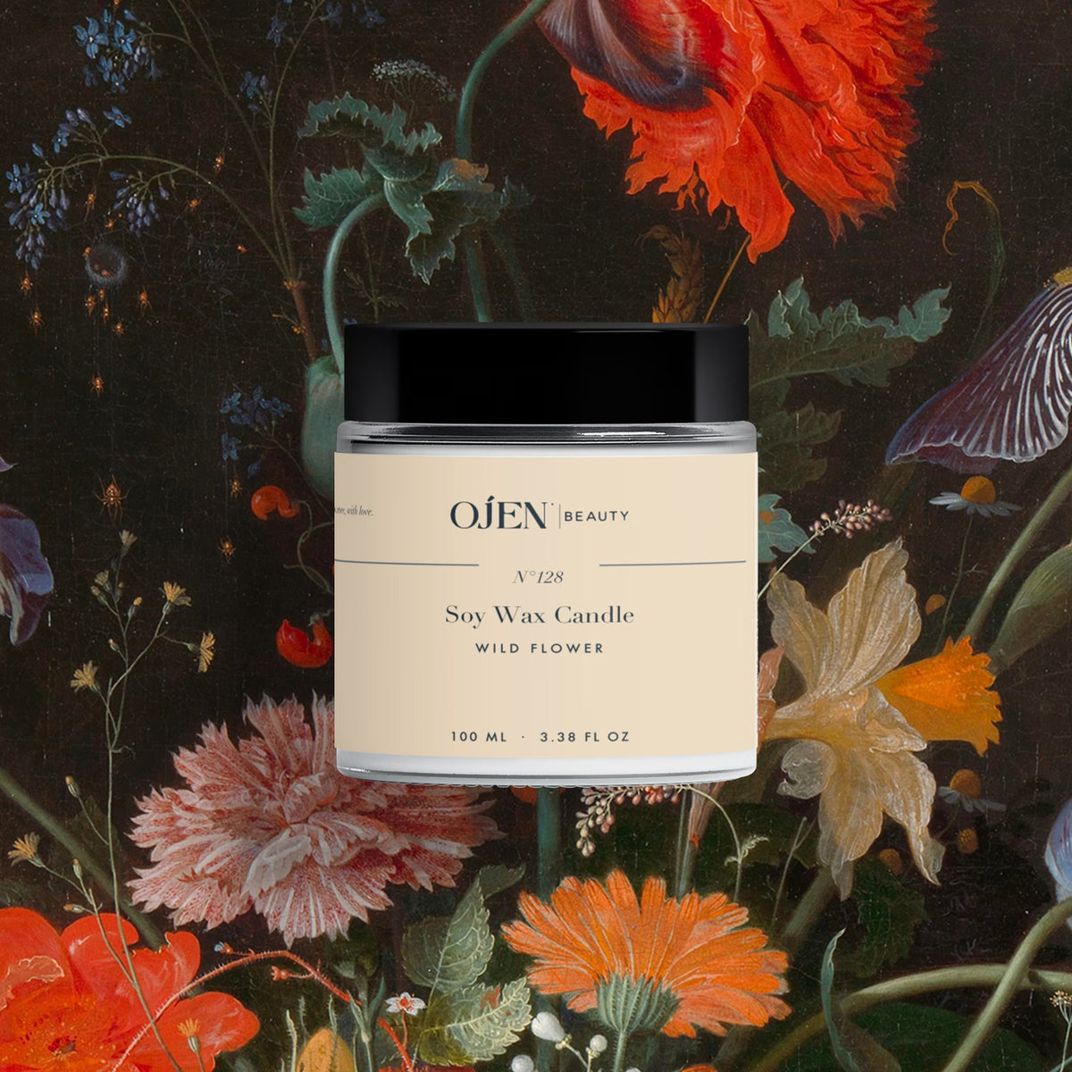 Ojen® N°128 Soy Wax Candle, Wild Flower — in situ