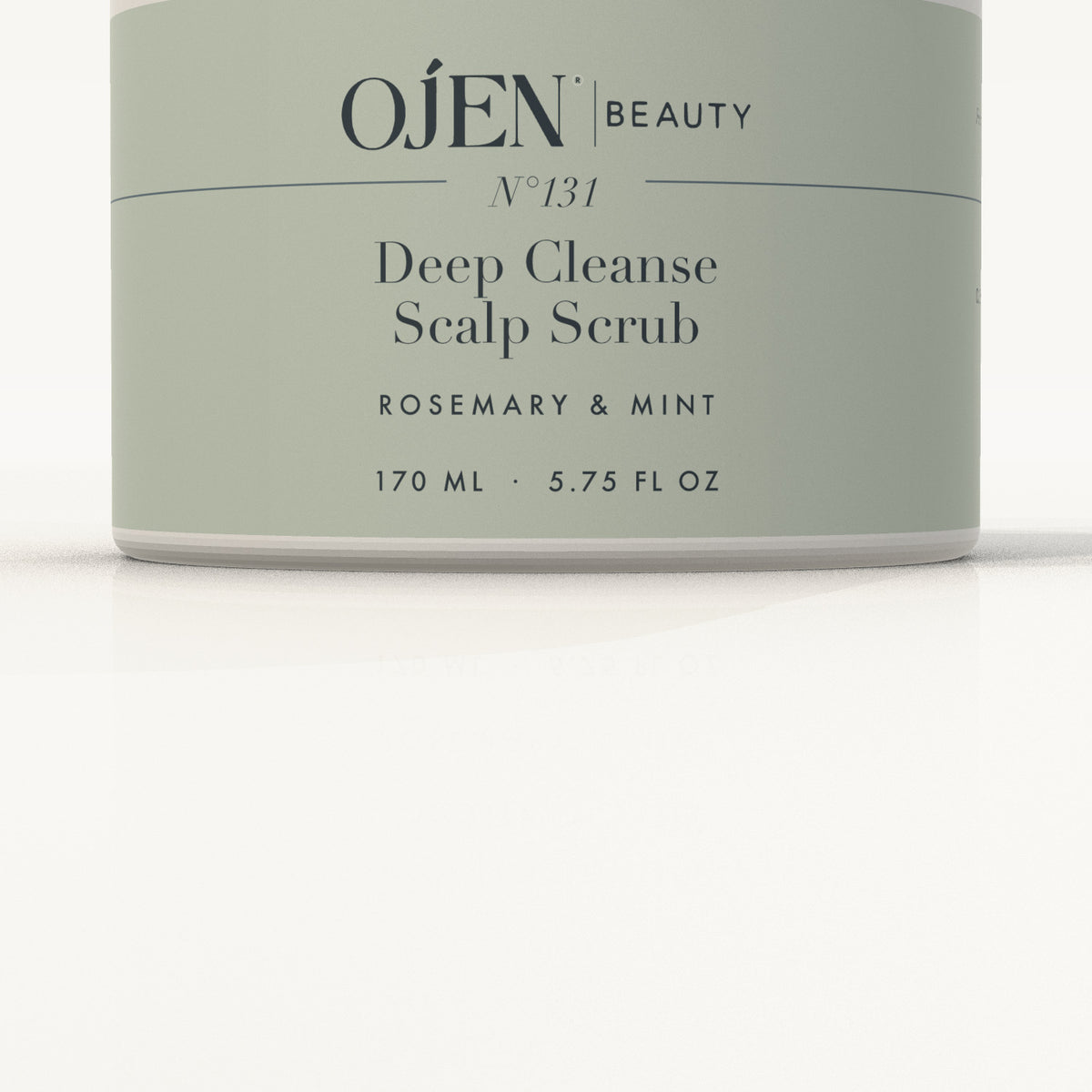 Ojen® N°131 Deep Cleanse Scalp Scrub, Rosemary & Mint — label detail