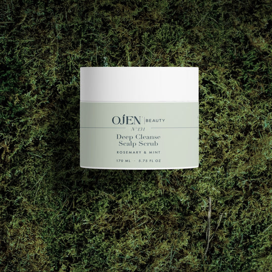 Ojen® N°131 Deep Cleanse Scalp Scrub, Rosemary & Mint — in situ