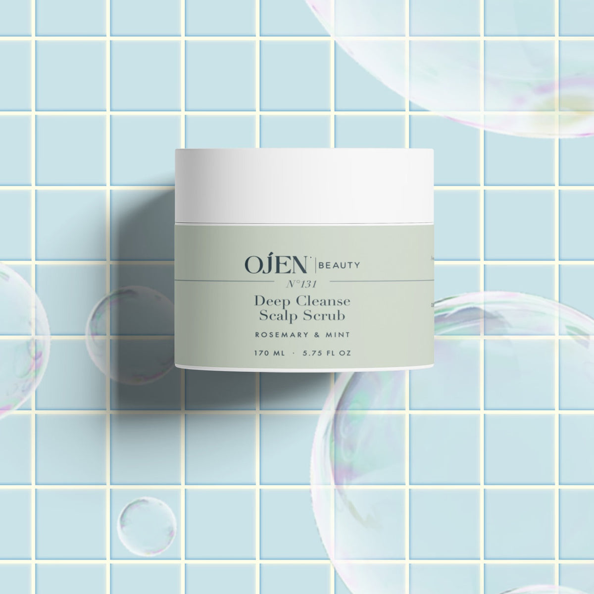 Ojen® N°131 Deep Cleanse Scalp Scrub, Rosemary & Mint — studio
