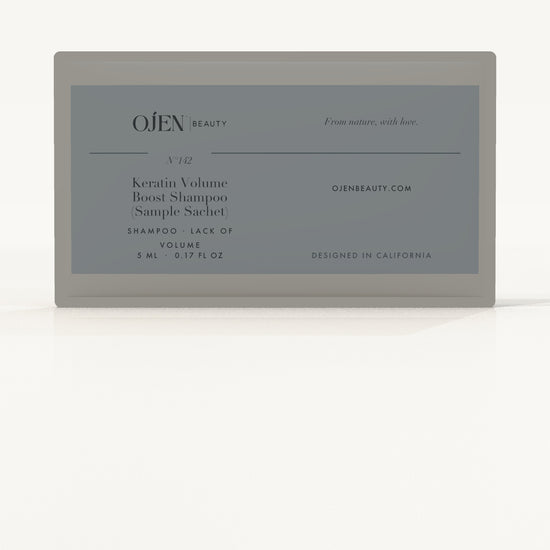 Ojen® N°142 Keratin Volume Boost Shampoo (Sample Sachet) — label detail