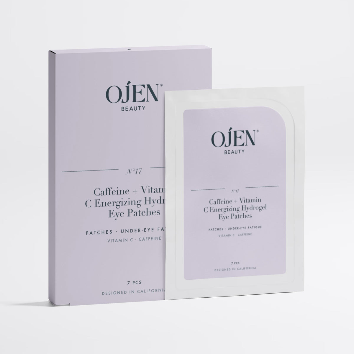 Ojen® N°17 Caffeine + Vitamin C Energizing Hydrogel Eye Patches — with its box