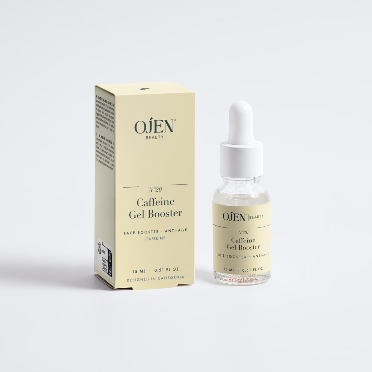 Ojen® N°20 Caffeine Gel Booster, 15 ml — with its box