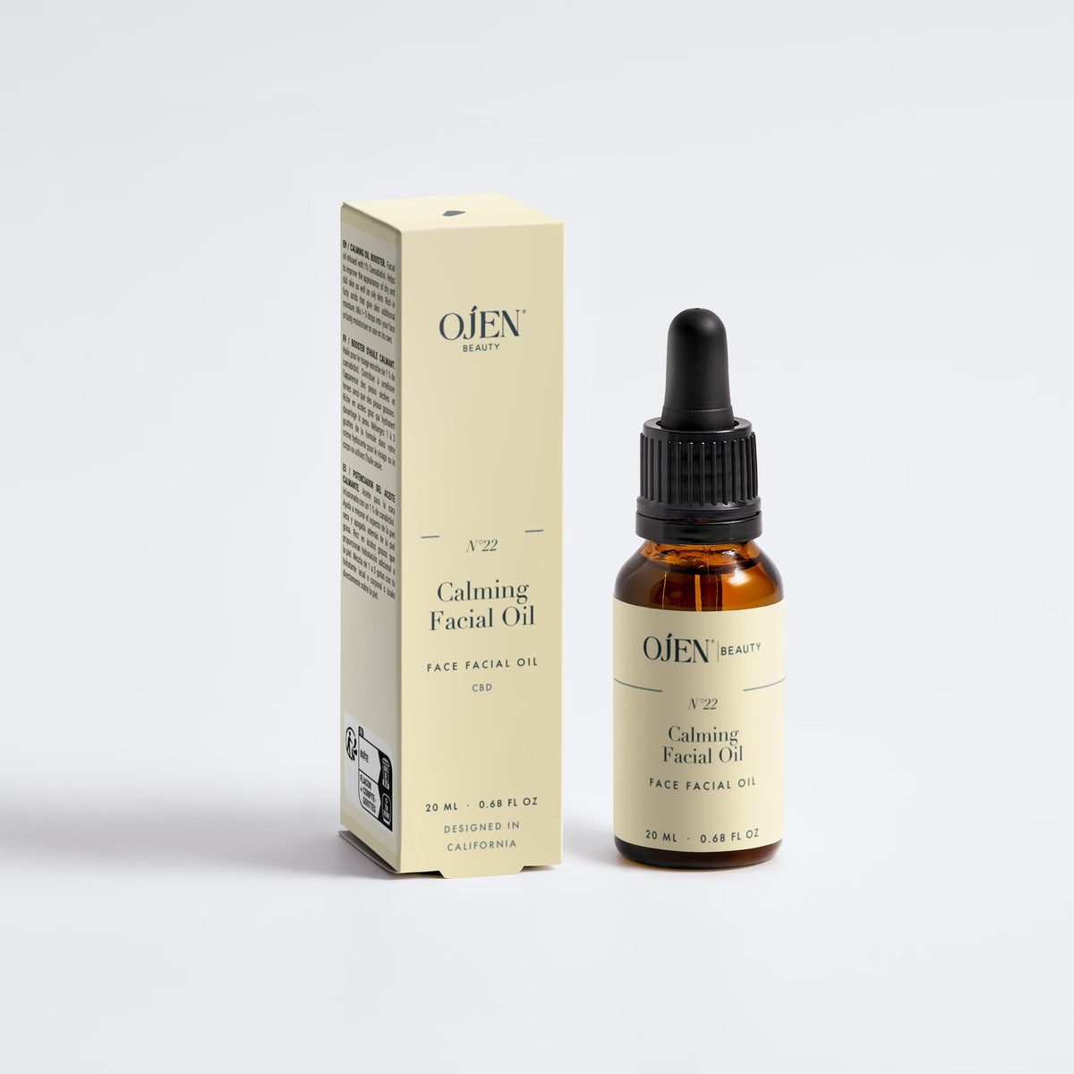 Ojen® N°22 Calming Facial Oil — with its box