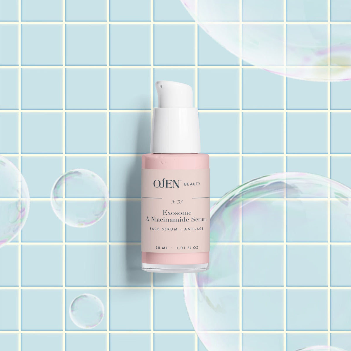 Ojen® N°33 Exosome & Niacinamide Serum — with its box