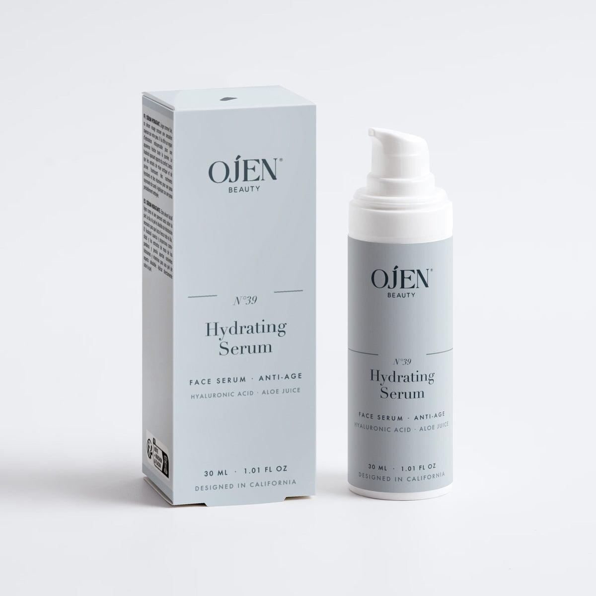 Ojen® N°39 Hydrating Serum (White) — with its box