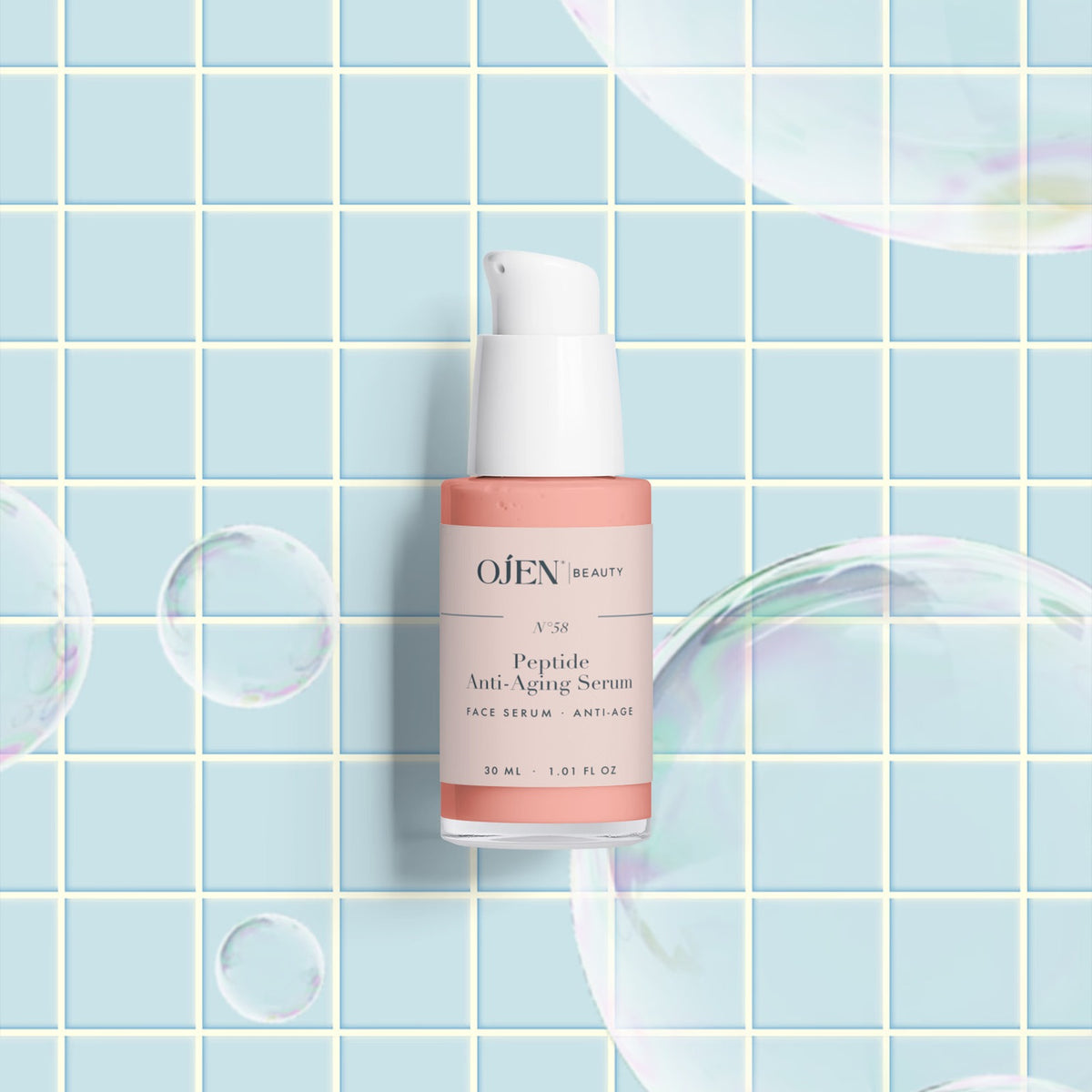 Ojen® N°58 Peptide Anti-Aging Serum — with its box