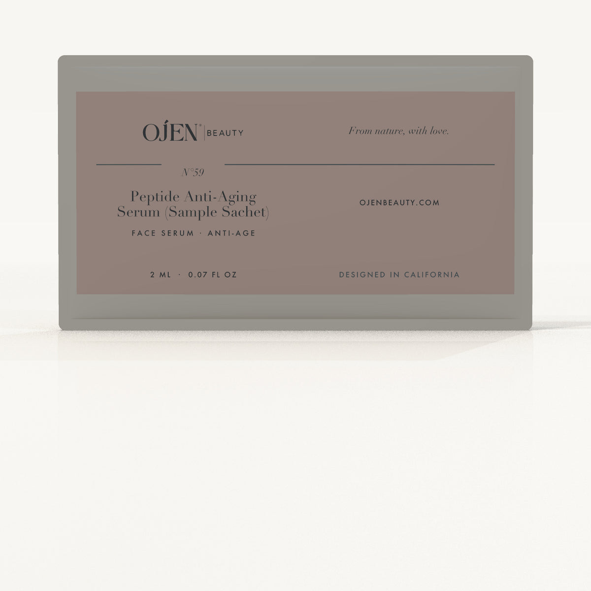 Ojen® N°59 Peptide Anti-Aging Serum (Sample Sachet) — label detail
