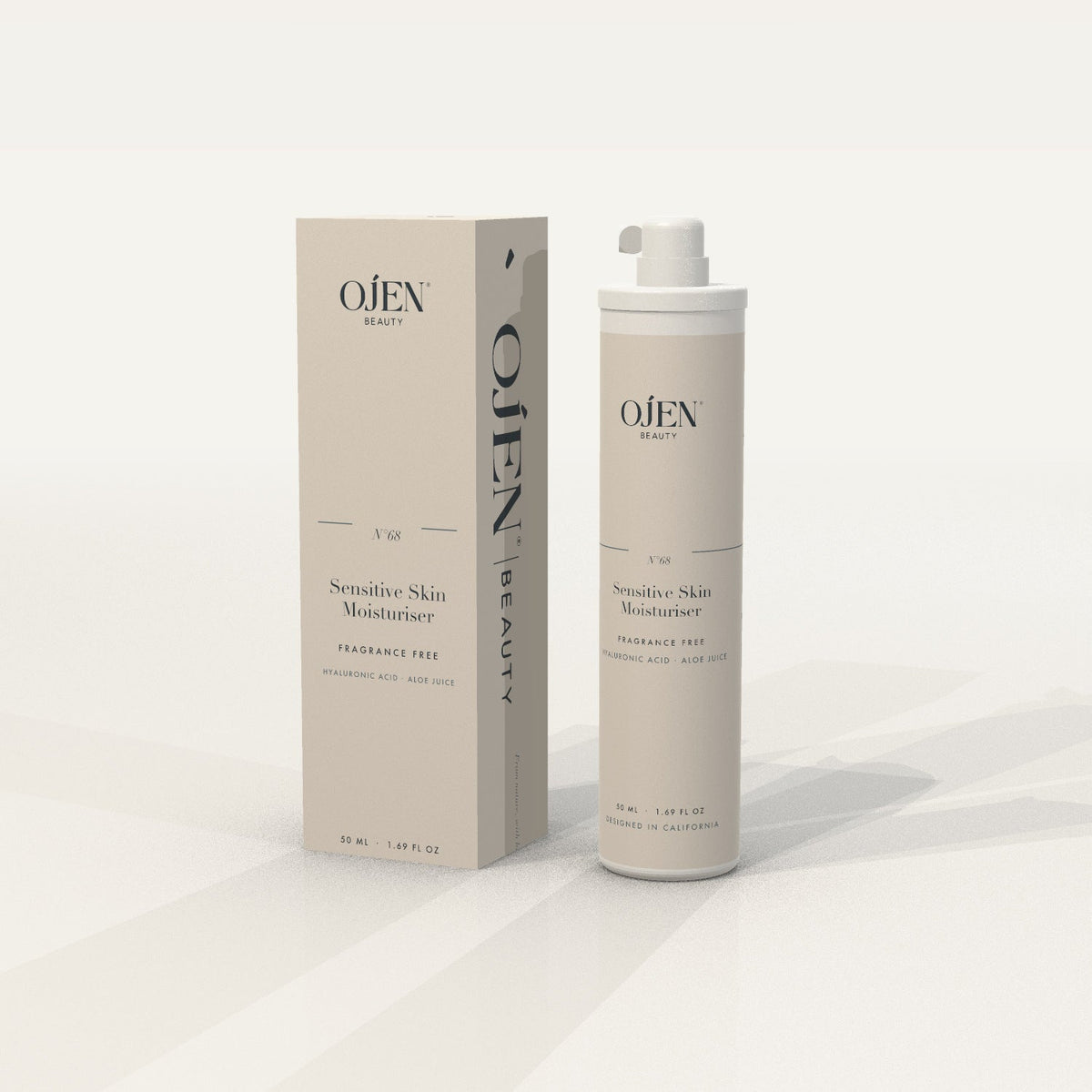Ojen® N°68 Sensitive Skin Moisturiser, Fragrance Free — with carton