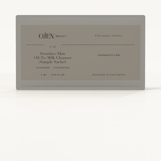 Ojen® N°70 Sensitive Skin Oil-To-Milk Cleanser (Sample Sachet) — label detail
