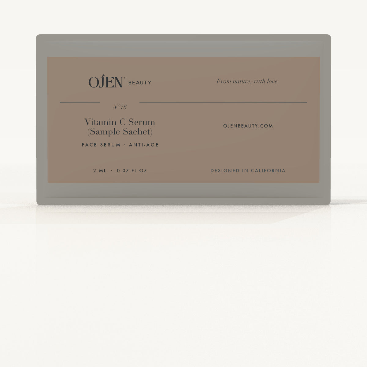 Ojen® N°76 Vitamin C Serum (Sample Sachet) — label detail