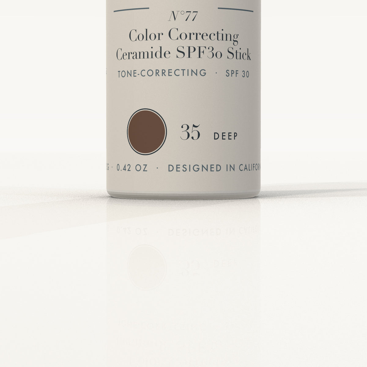 Ojen® N°77 Color Correcting Ceramide SPF30 Stick – 35 Deep — label detail