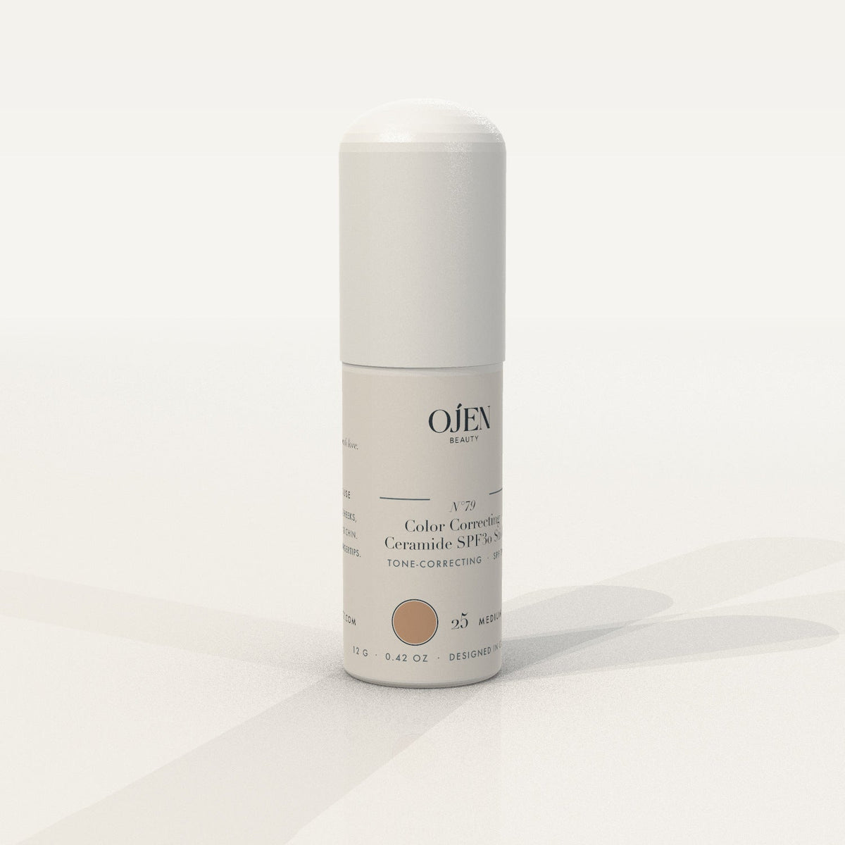 Ojen® N°79 Color Correcting Ceramide SPF30 Stick – 25 Medium — angled view