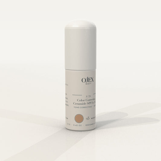 Ojen® N°79 Color Correcting Ceramide SPF30 Stick – 25 Medium — angled view