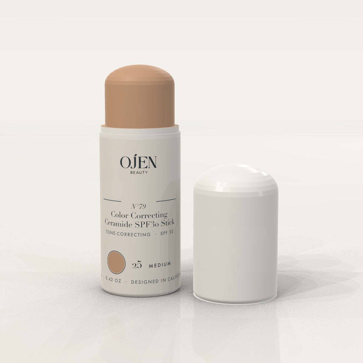 Ojen® N°79 Color Correcting Ceramide SPF30 Stick – 25 Medium — open