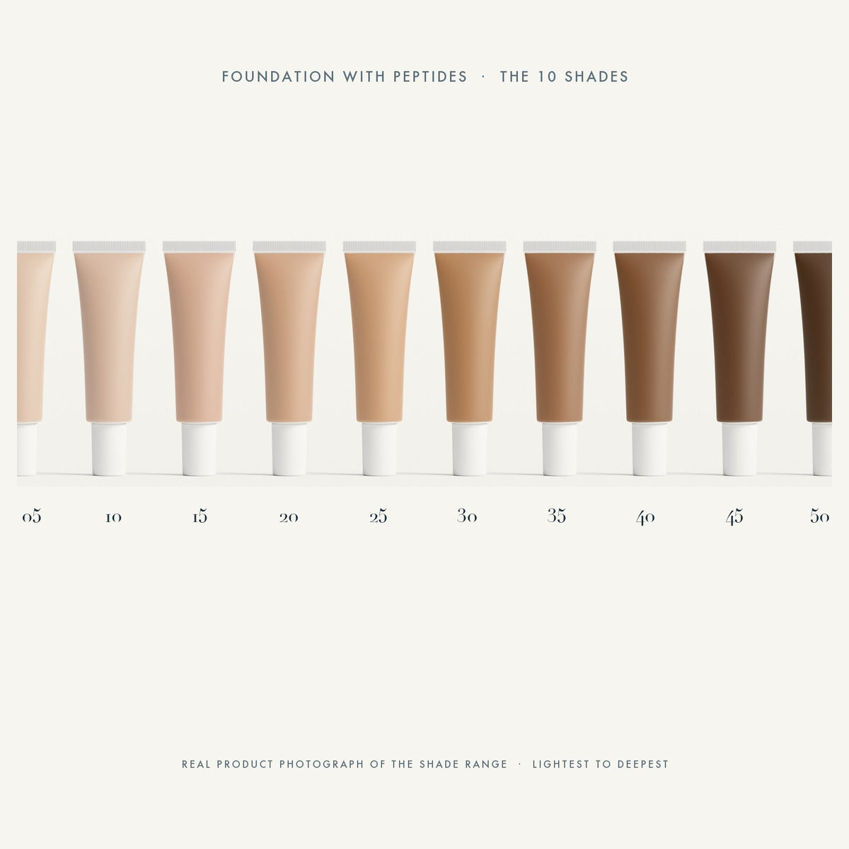 Ojen® N°89 Foundation with Peptides, 05 Fair Neutral — the shade range