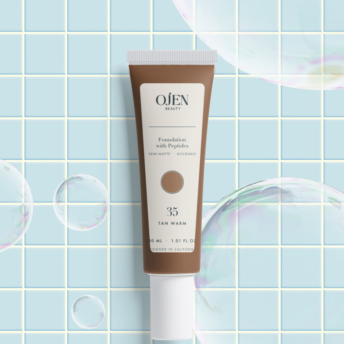 Ojen® N°94 Foundation with Peptides, 35 Tan Warm — with its box