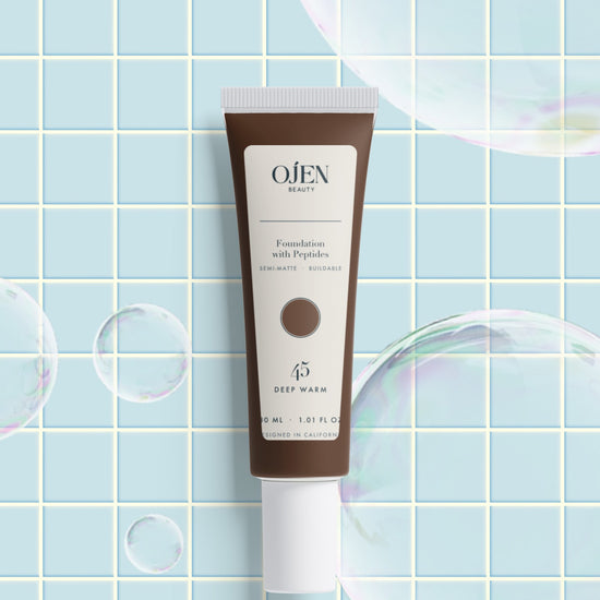 Ojen® N°96 Foundation with Peptides, 45 Deep Warm — with its box