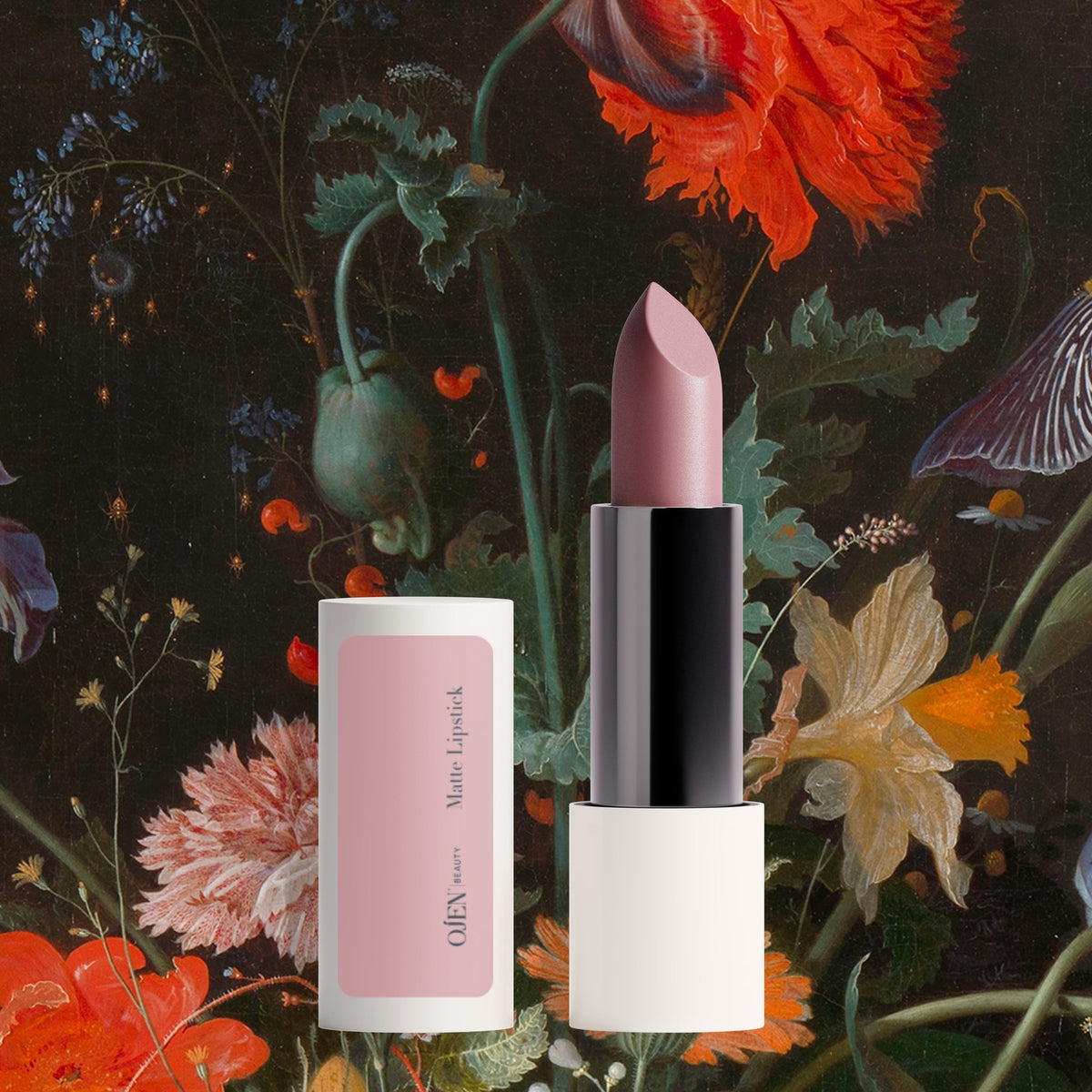 Ojen® N°99 Matte Lipstick, Dusty Rose — in situ