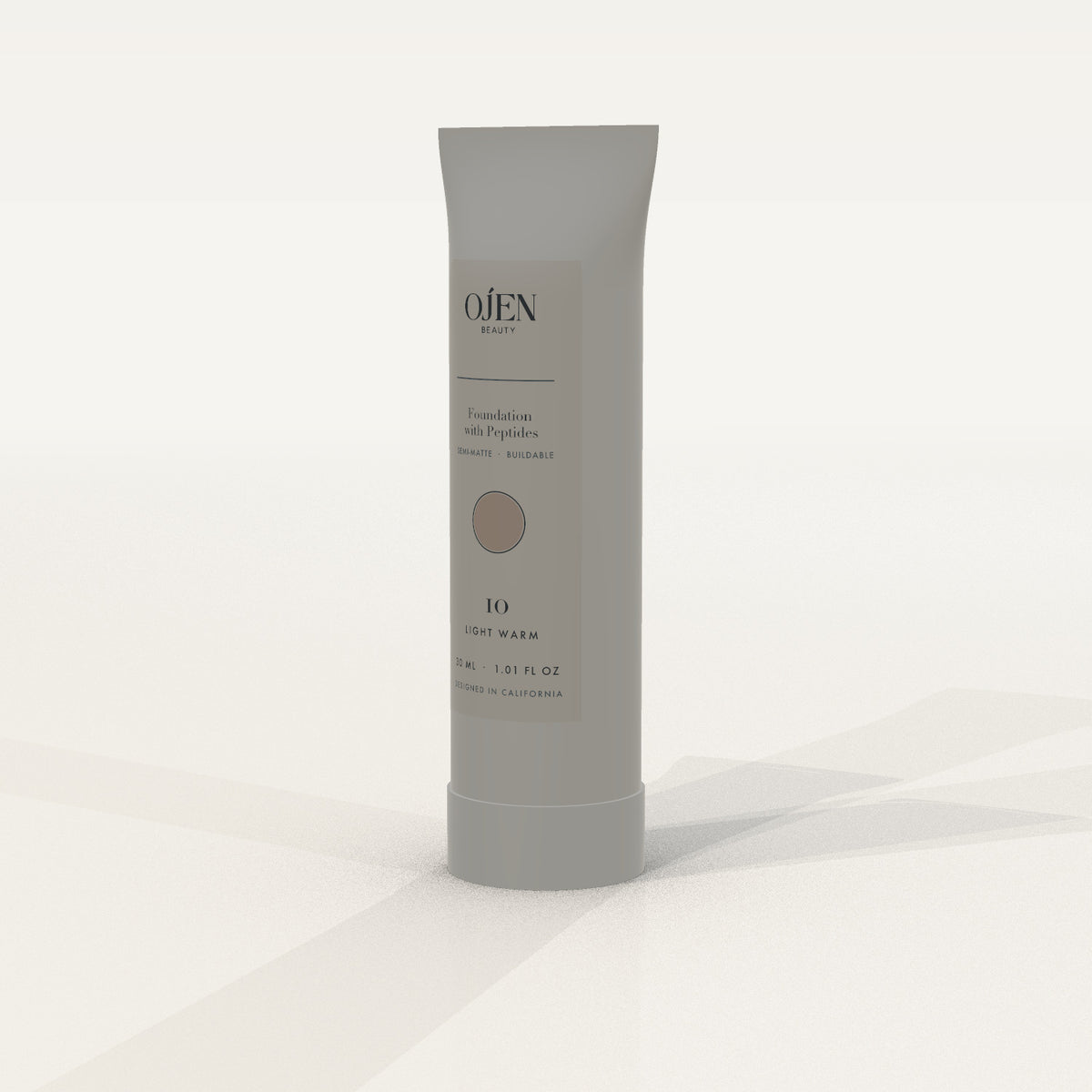 Ojen® N°90 Foundation with Peptides, 10 Light Warm — angled view