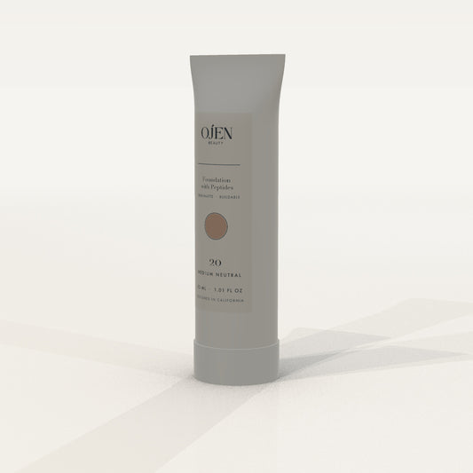 Ojen® N°92 Foundation with Peptides, 20 Medium Neutral — angled view
