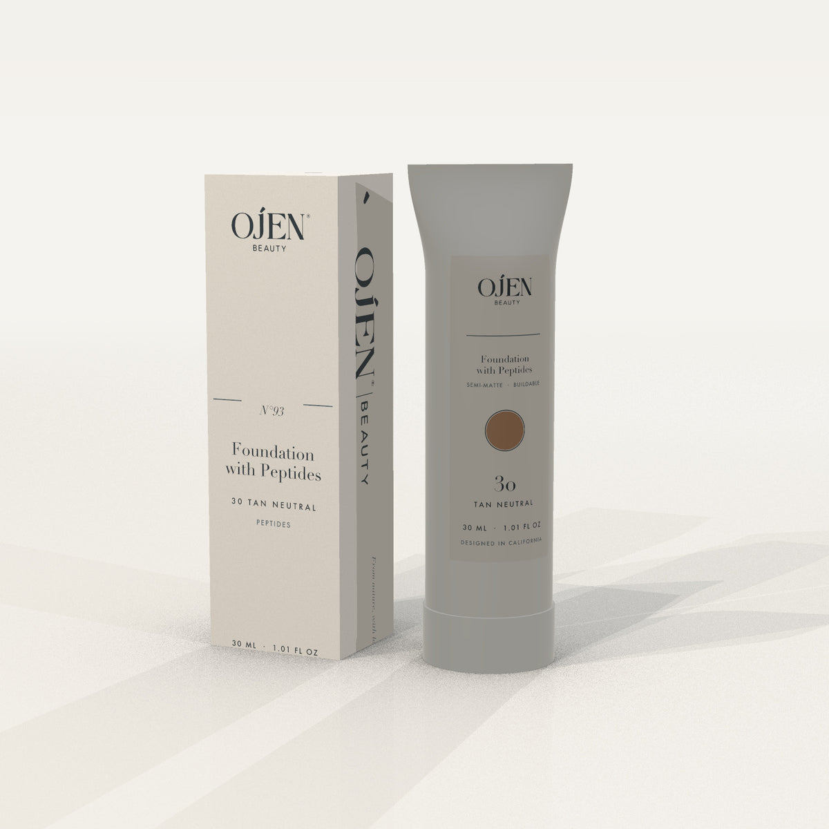 Ojen® N°93 Foundation with Peptides, 30 Tan Neutral — with carton