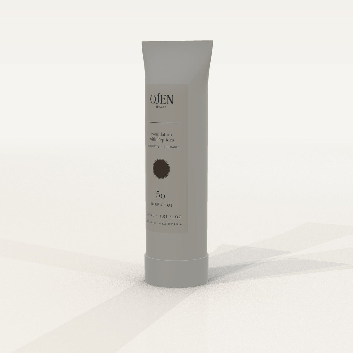 Ojen® N°97 Foundation with Peptides, 50 Deep Cool — angled view
