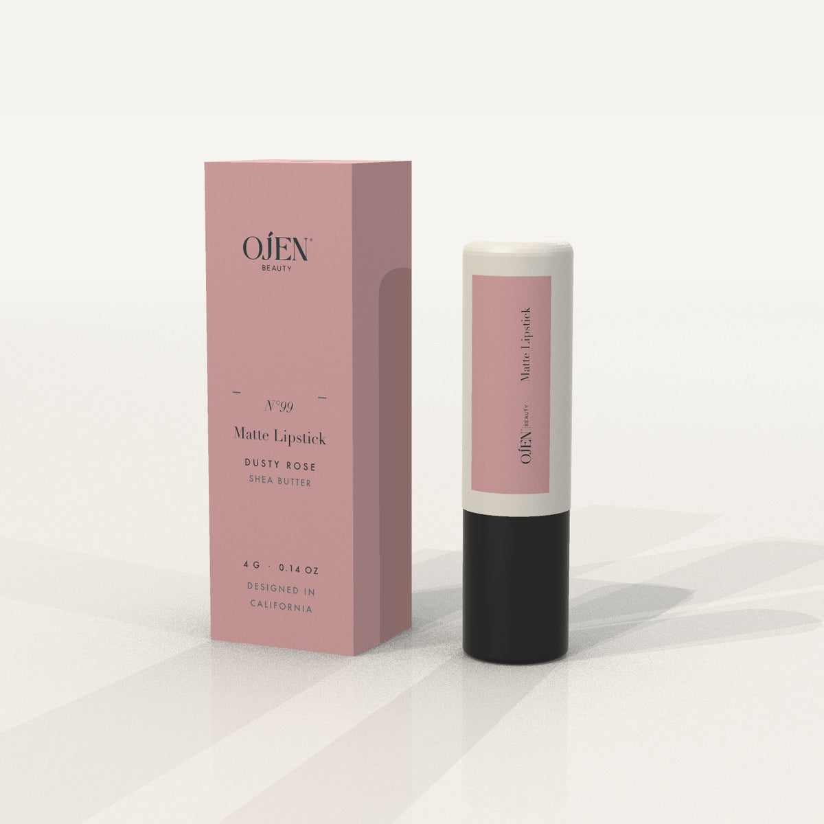 Ojen® N°99 Matte Lipstick, Dusty Rose — with carton