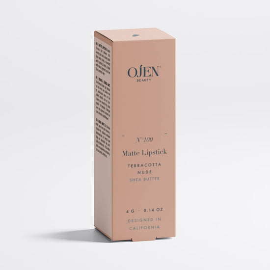 Ojen® N°100 Matte Lipstick, Terracotta Nude — the carton