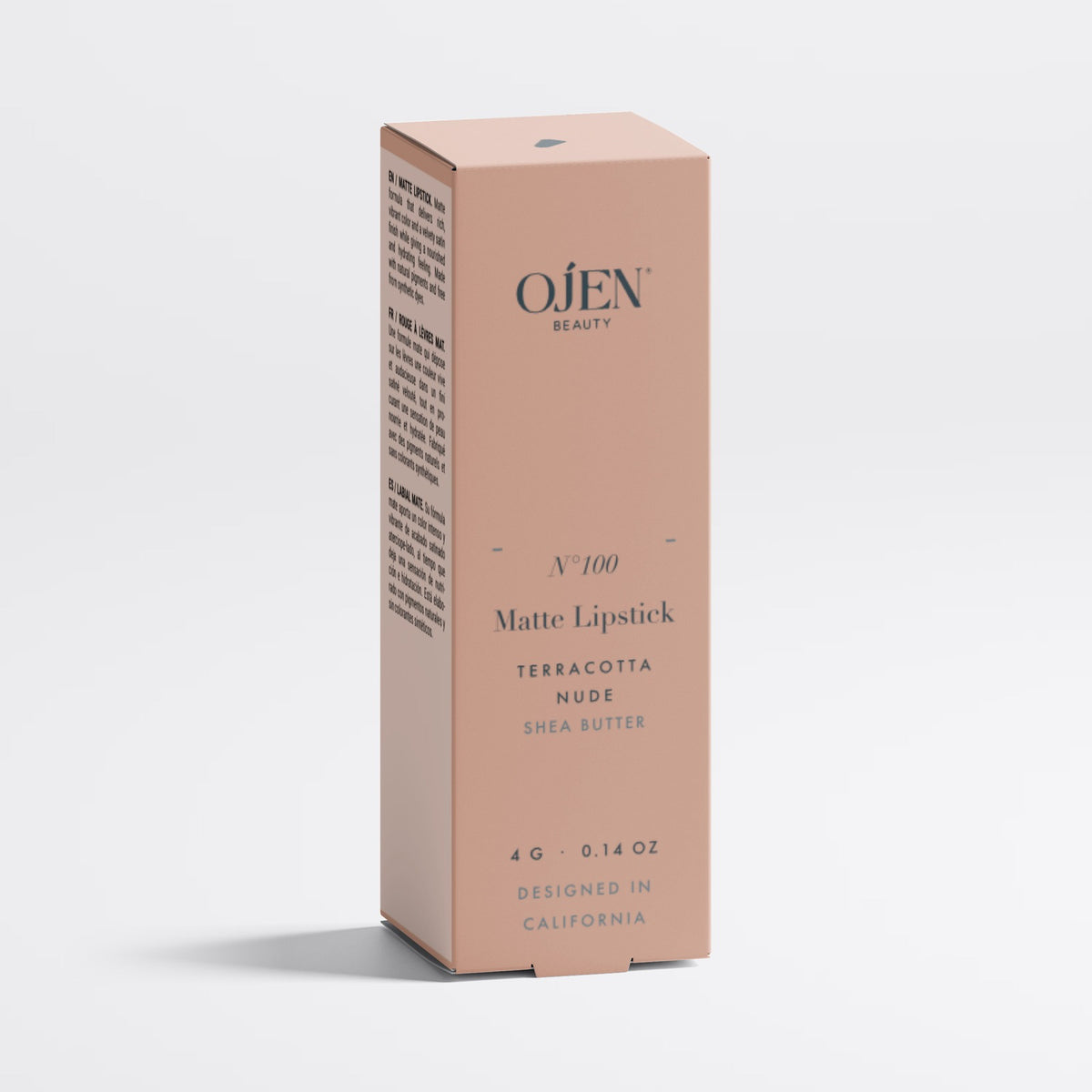 Ojen® N°100 Matte Lipstick, Terracotta Nude — the carton