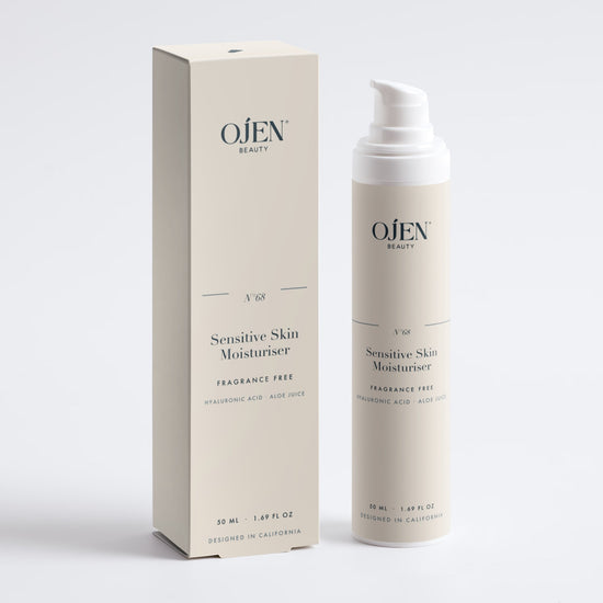 Ojen® N°68 Sensitive Skin Moisturiser, Fragrance Free — with its box