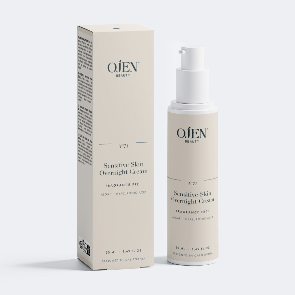 Ojen® N°71 Sensitive Skin Overnight Cream, Fragrance Free — with its box